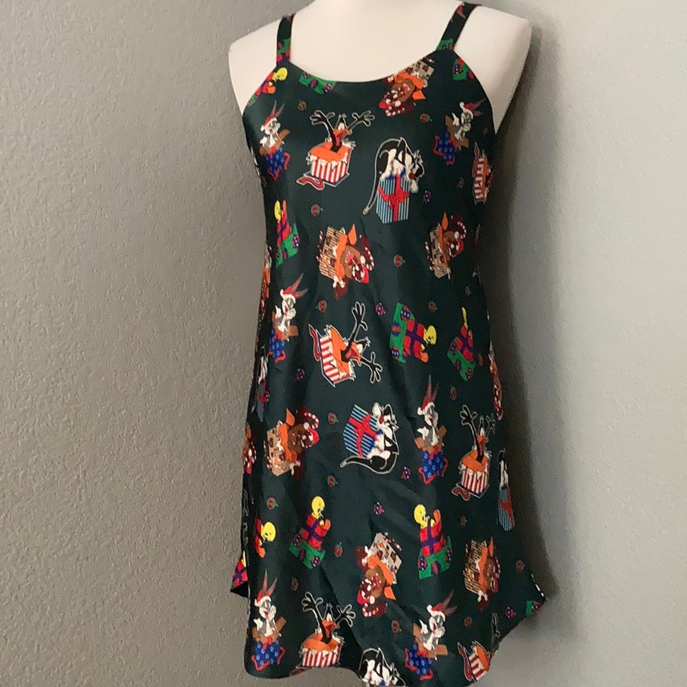 Vintage 90s Looney Tunes Slip Dress Nightgown 3X